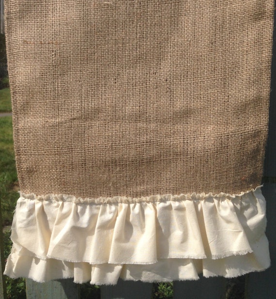 Etsy length table table Table 72 preciouspeas on runner Burlap inch for by Chic Runner Shabby