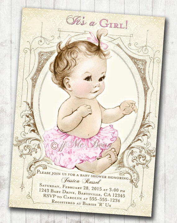 Vintage Baby Shower Invitations 10