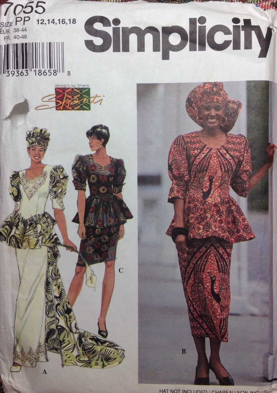 Sewing Pattern Misses Shanti African American Style Two Piece