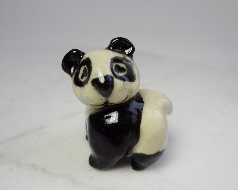 Giant Panda Bear Baby Ceramic Miniature Terrarium Figurine