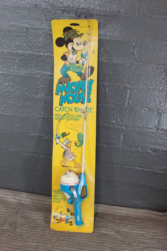 Vintage 1980s Mickey Mouse Fishing Pole by Sebco