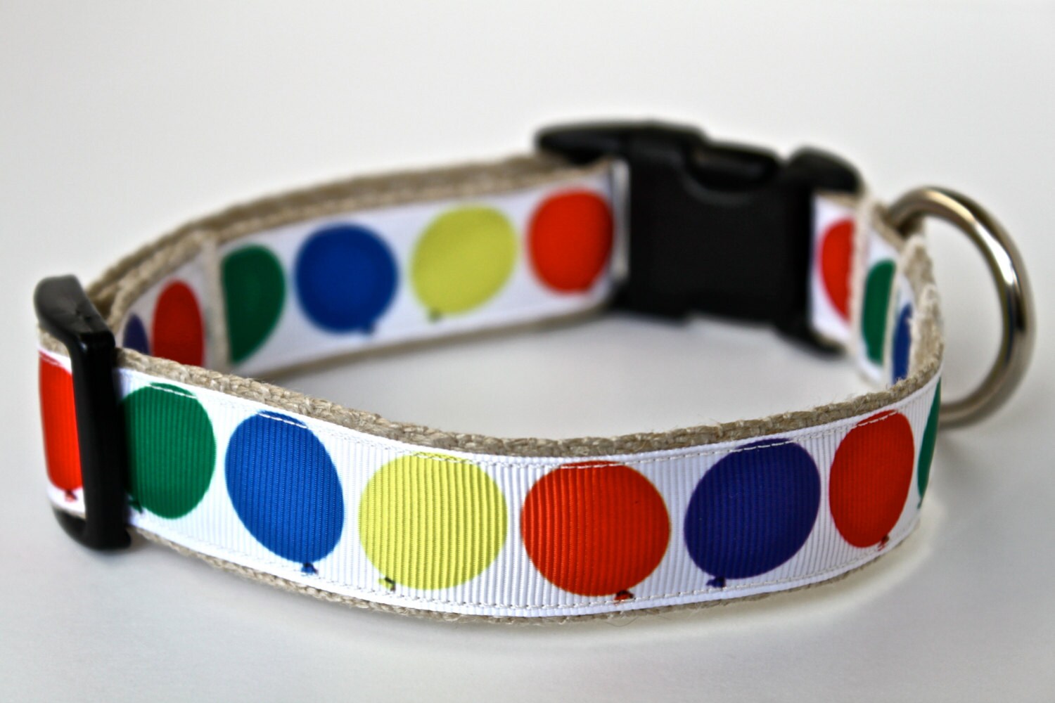 Balloon Dog Collar Birthday Dog Collar Adjustable by GreenBeanDog