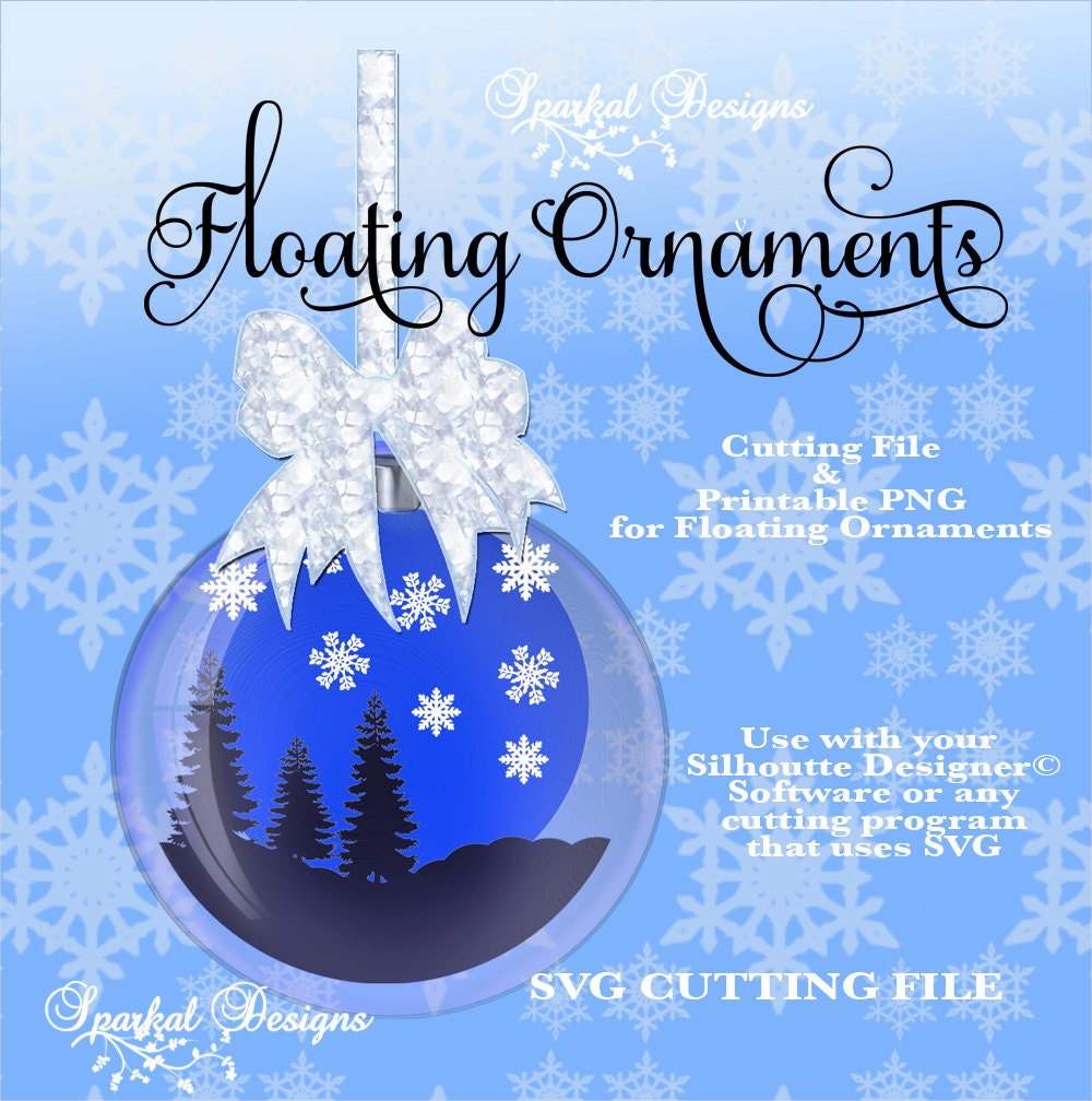 Sparkal Digital Design: Floating Ornament SVG Cutting File ...