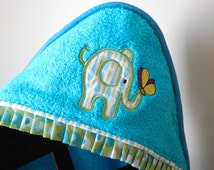 Babyhug Elephant Patch Embroidered Towel without Hood - Yellow