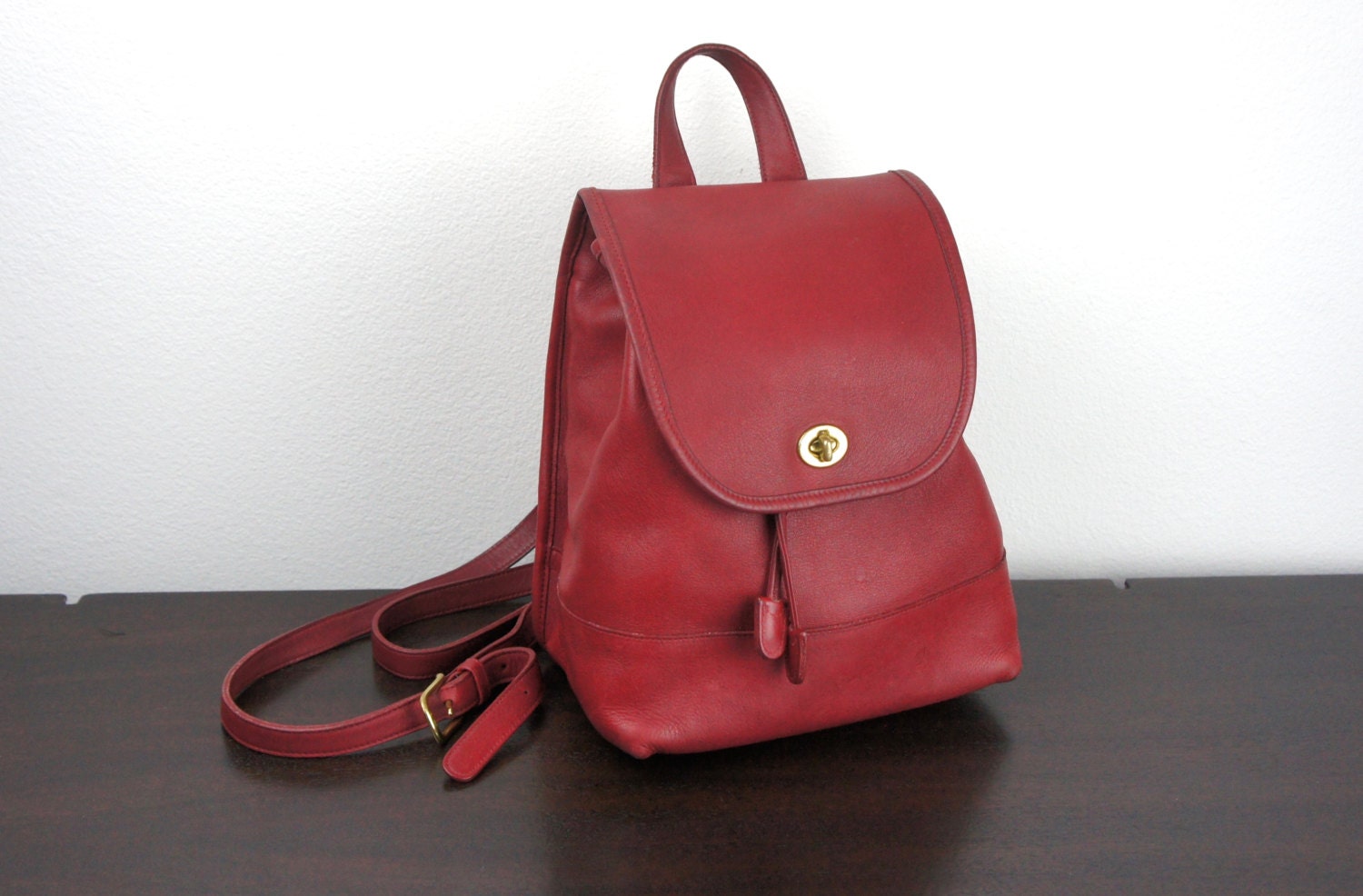 Vintage Coach Large Daypack Backpack Red by TheLionsDenStudio