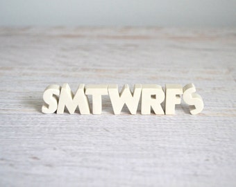  Tacks, Word Art, White Ceramic Letters, S M T W R F S, DIY Calendar