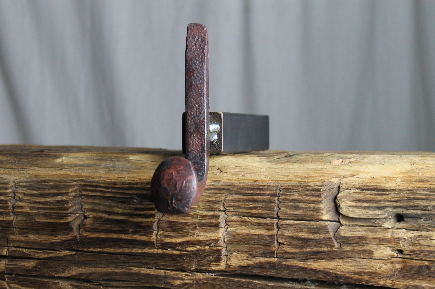 Railroad Spike Stocking Hanger,Holder-Forged Iron-Weighs 2 1/2 lbs.