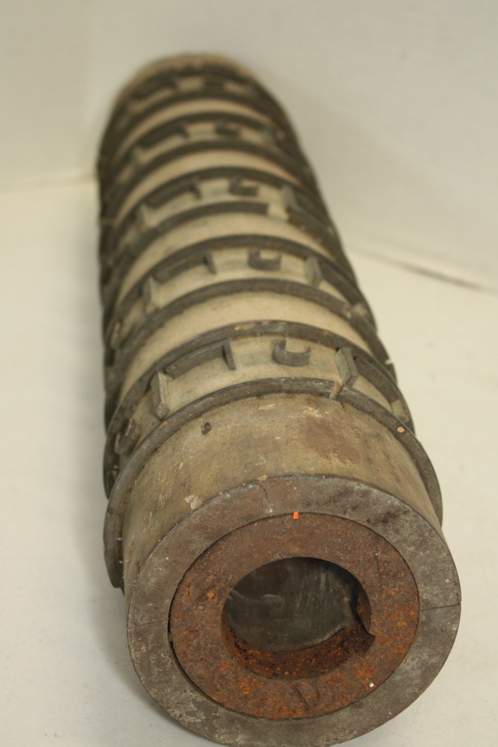 Antique Wallpaper Print Roller Industrial Supply Banded With