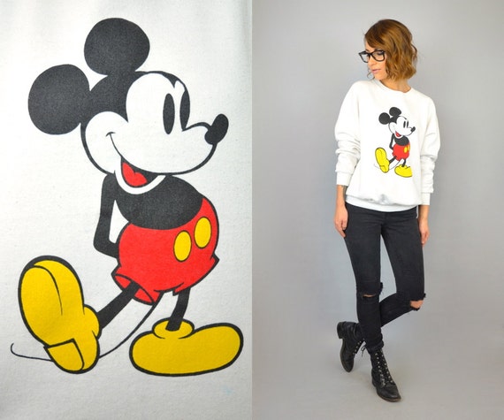 mickey mouse green crew neck