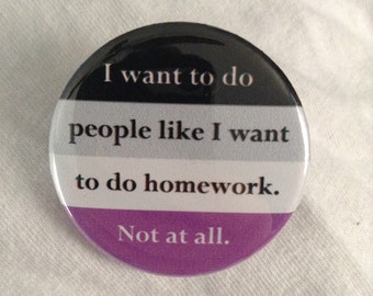 Funny Asexual Button/Magnet