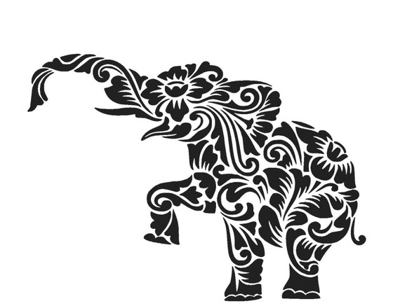 Download Alabama Floral Elephant Silhouette or SVG Instant by ...