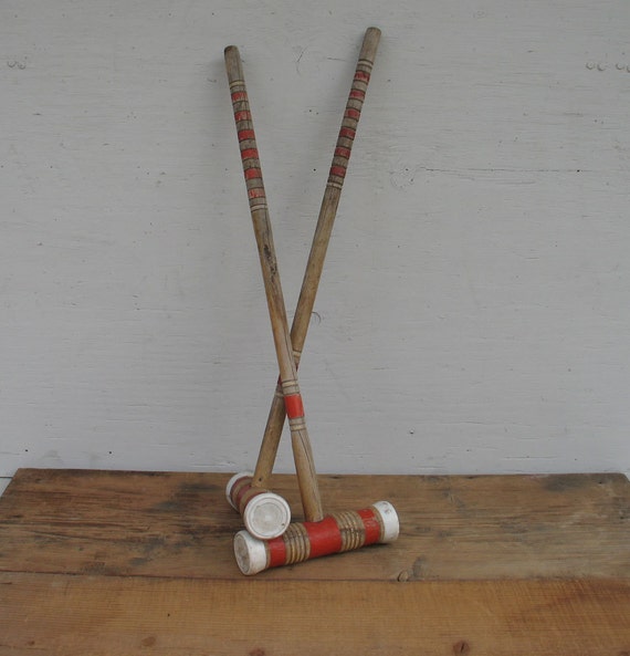 Vintage Croquet Mallets