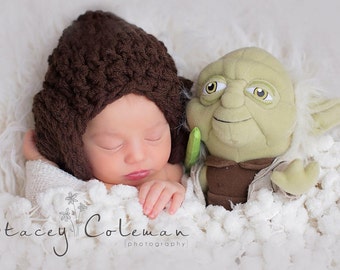 Crochet newborn princess of the stars hat inspired by Princess Leia of Star Wars, Princess Leia wig, Princess Leia costume, baby shower gift