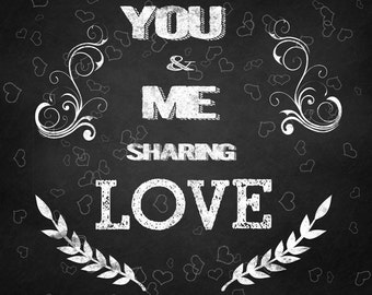 Popular items for love chalkboard art on Etsy