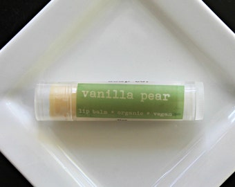 Vanilla Pear Lip Balm, Organic Lip Balm, Vegan Lip Balm
