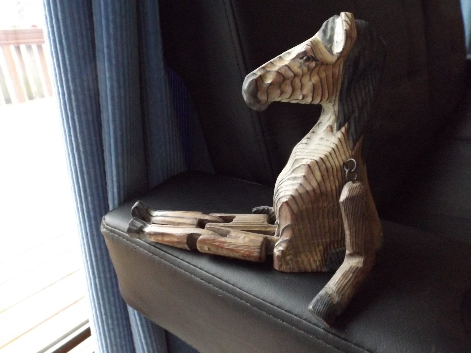 Shelf sitter Dangling legs Wooden Cryptomeria by HuntWithJoy