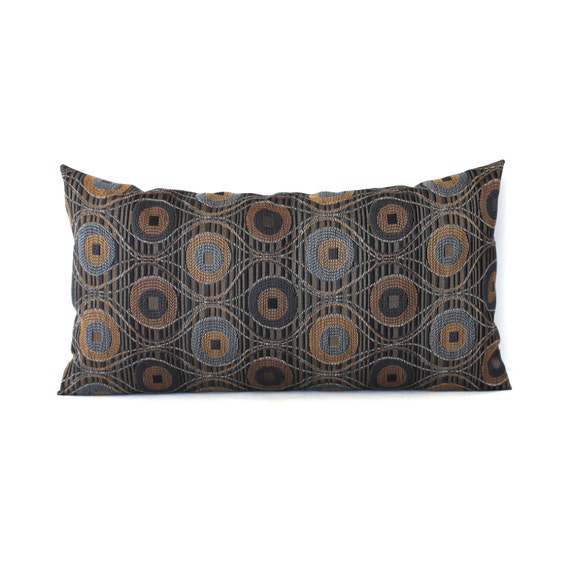Lumbar Pillow Cover Blue Pillow Brown Pillow Decorative Pillow