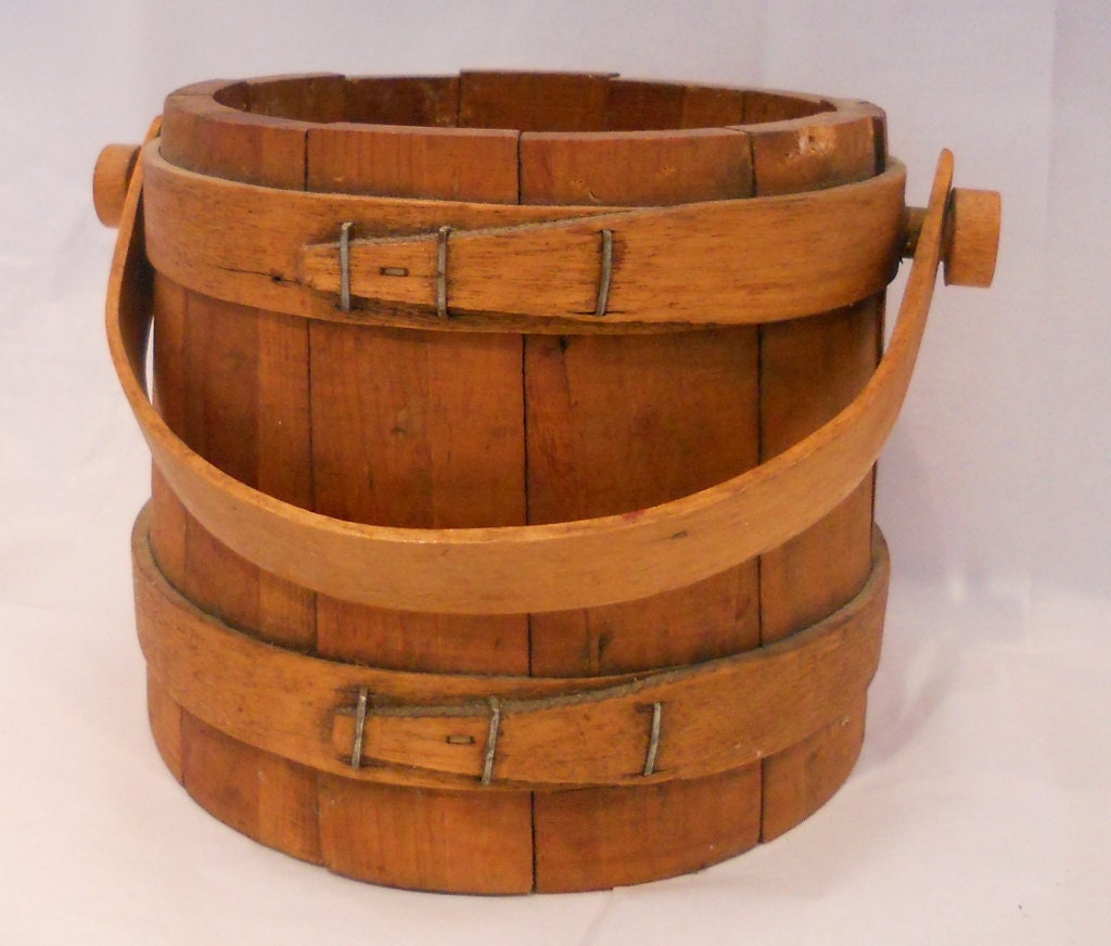 Antique Shaker Box Bucket Pail by estateoriginals on Etsy
