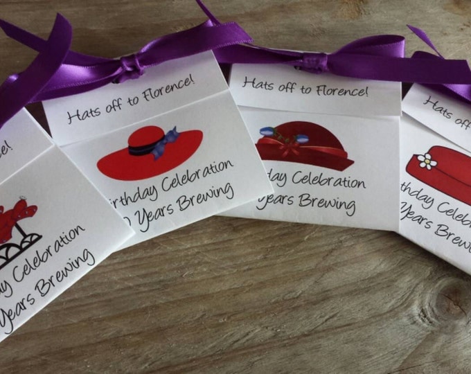 Red Hat Purple Hats for Lady Ladies Tea Party Woman Womens Tea Luncheon Tea Bag Favors for Brunch Lunch Womens Retreat