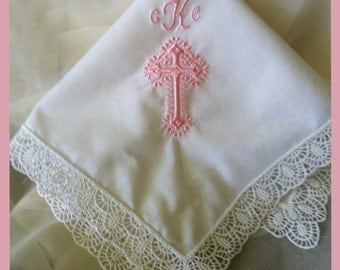 Baptism Gifts for Girls | Girls Baptism Gifts | Personalized Baptism Gift | Baptism Handkerchief for Christening