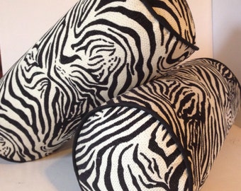 zebra bolster pillow