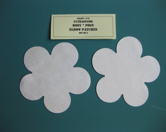 Elbow Patches - Rosy*Posy Cream Ultrasuede - Set of 2