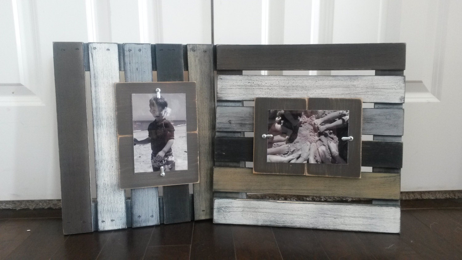Wood pallet picture frames Repurposed wood pallet Wood