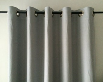 Blackout linen curtains Grommet curtain Unlined or lined Eyelet window drapes
