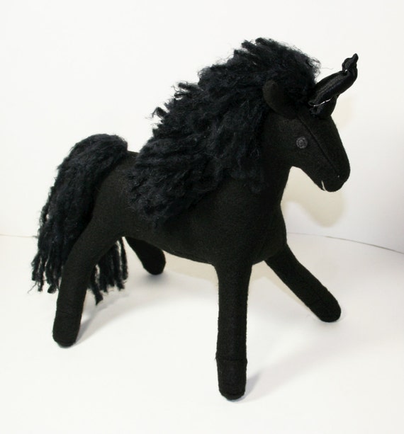 black unicorn toy