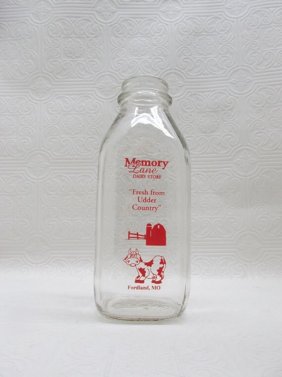 Memory Lane Dairy Store Bottle Milk Fordland Mo Missouri One