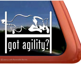 Got Agility | DC393GOT | High Quality Adhesive Vinyl Border Collie Window Decal Sticker