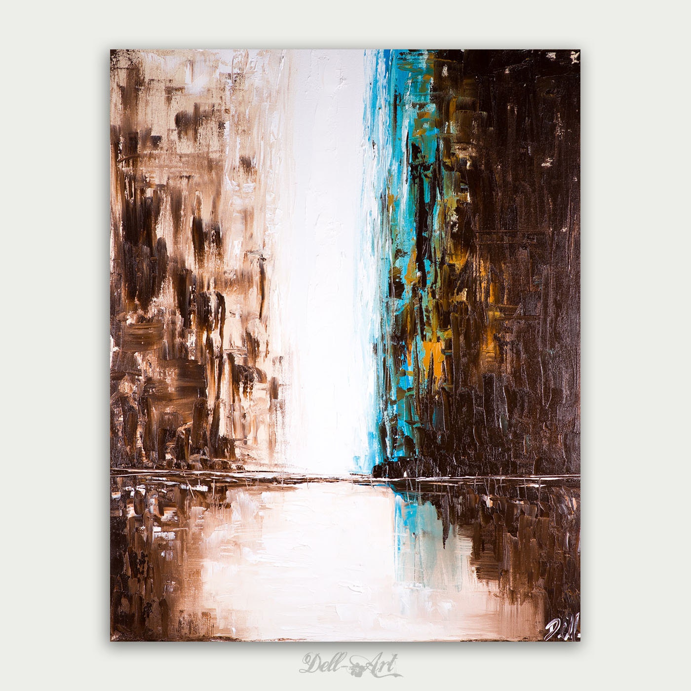 Original Abstract Art Urban Modern Painting Textured