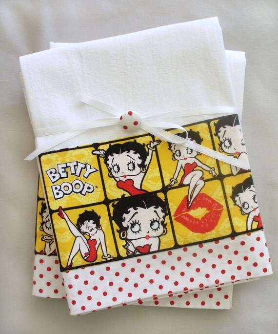 Kitchen towel Betty Boop set of two flour by