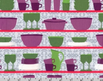 Table Talk - Retro Dishes Cups by Laurie Wisbrun from Robert Kaufman