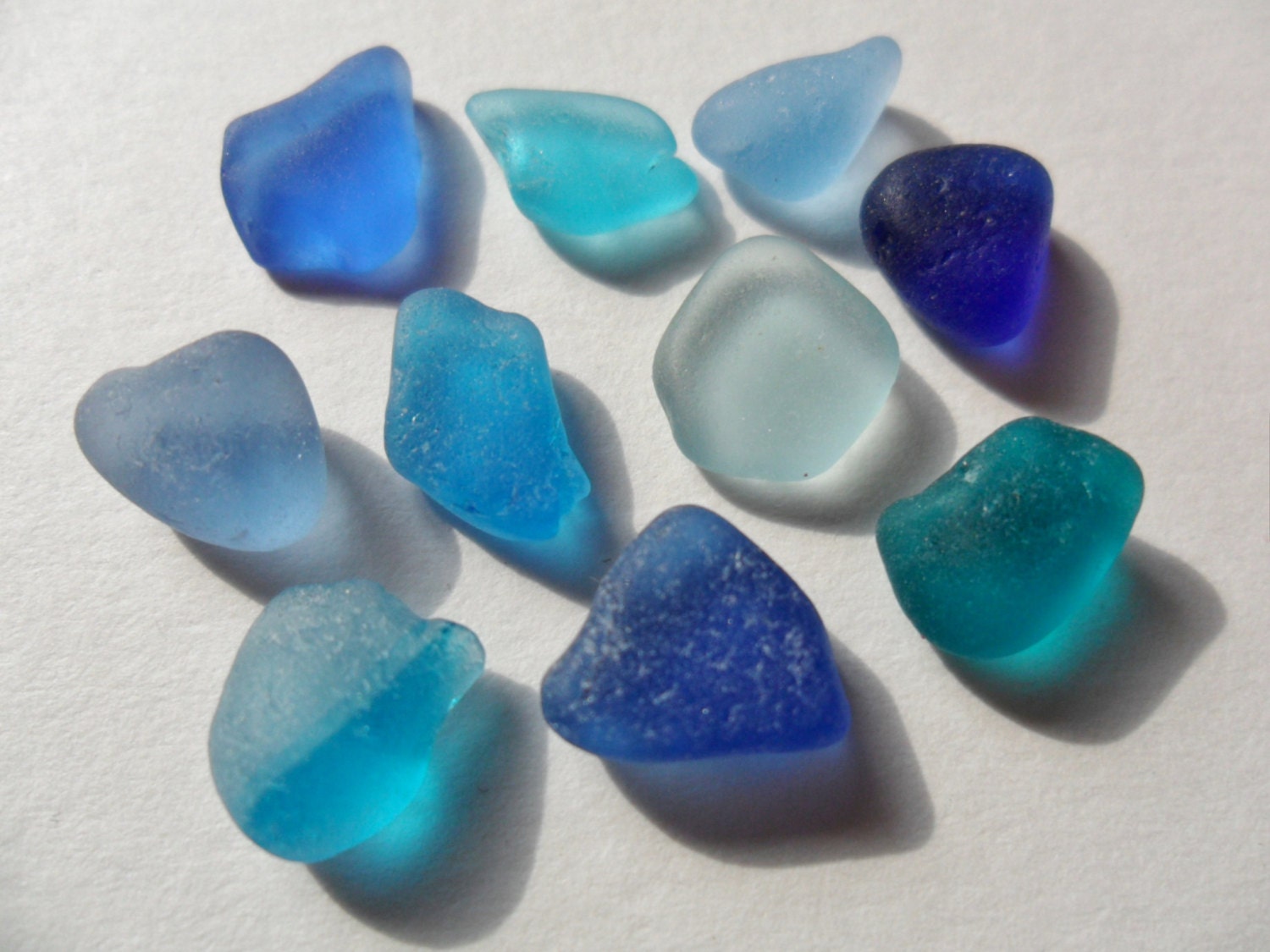 Turquoise Aqua And Blue Sea Glass Mix 10 Lovely English Beach 