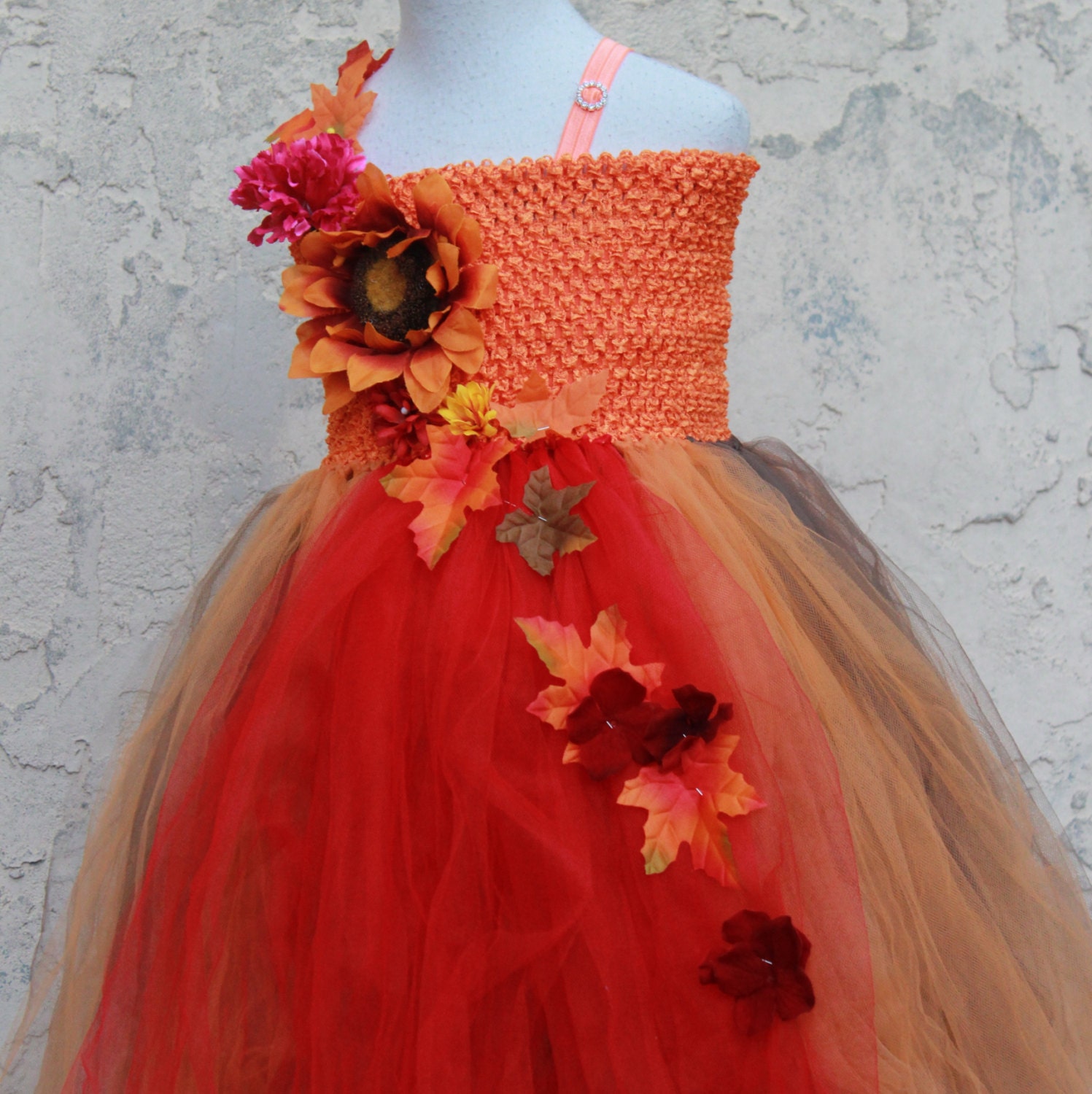 Fall Tutu Dress Fall Flower Girl Dress Autumn by BloomsNBugs