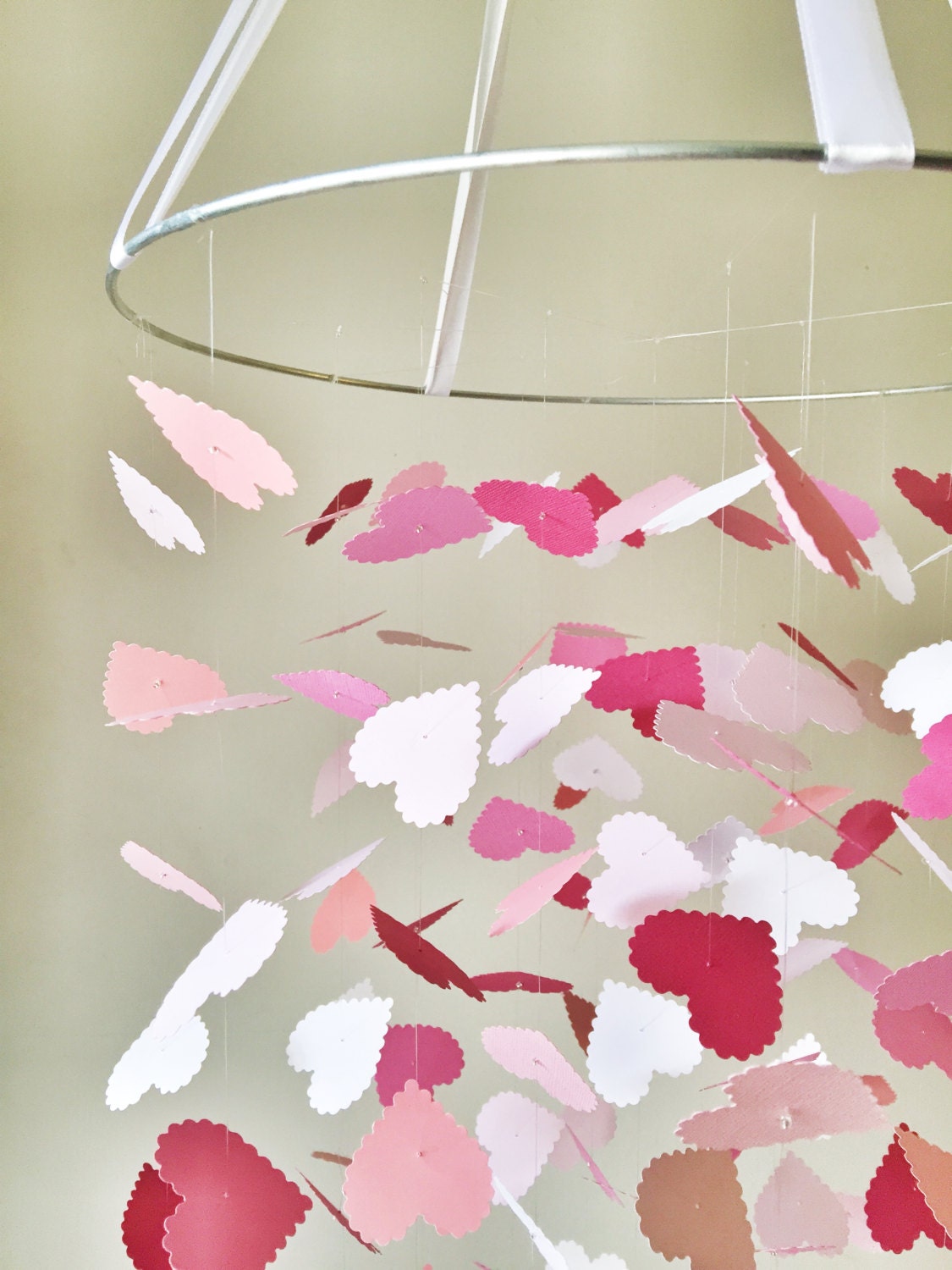 The Pink of Hearts Mobile DIY Kit /// Nursery Decor Photo