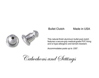 144 Bullet Clutch Earring Backs Hypo-Allergenic Made Made in the USA - AUSTRALIA