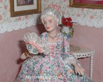 Minimariba Dolls - 1760 Lady - miniature dollhouse doll