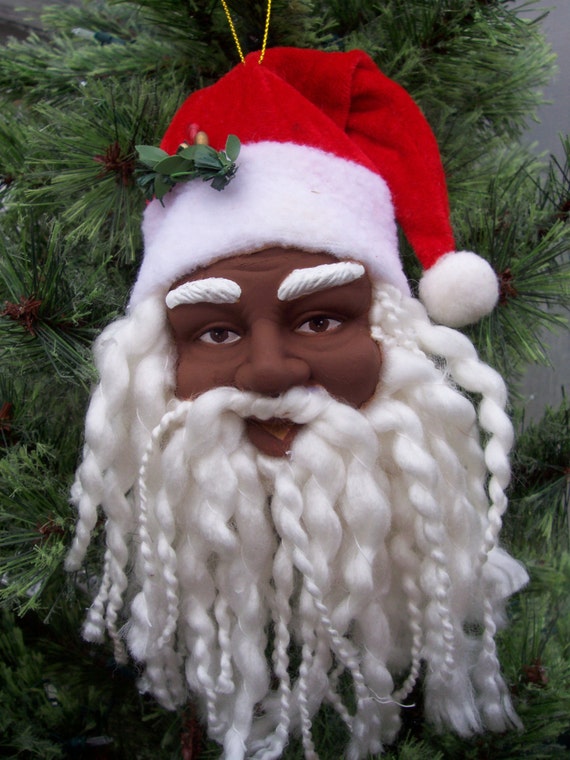 Christmas Ornament/ Santa Claus/ African American Santa Claus
