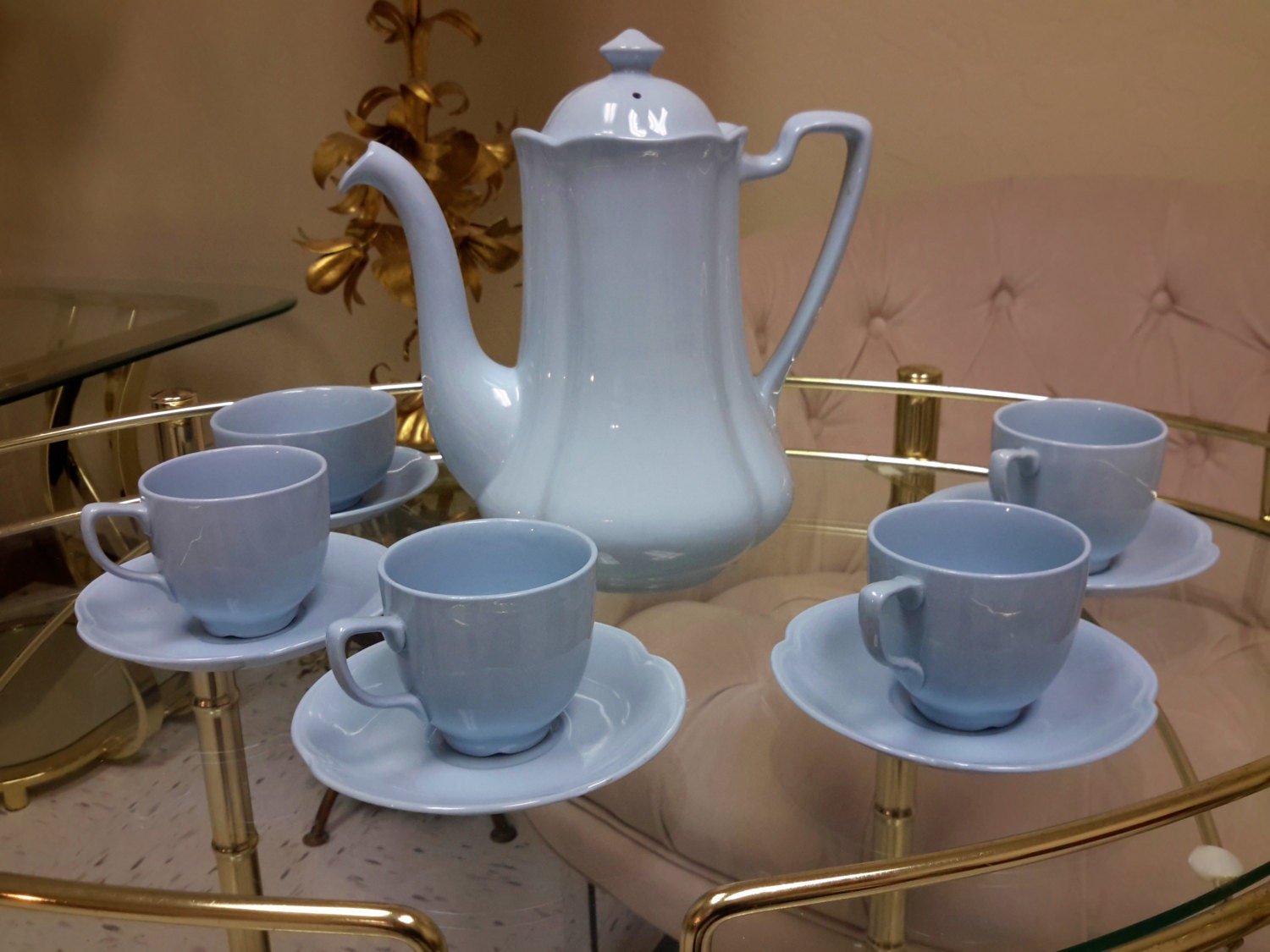 BRITISH TEA TIME Johnson Brothers Greydawn Teapot With Matching Tea