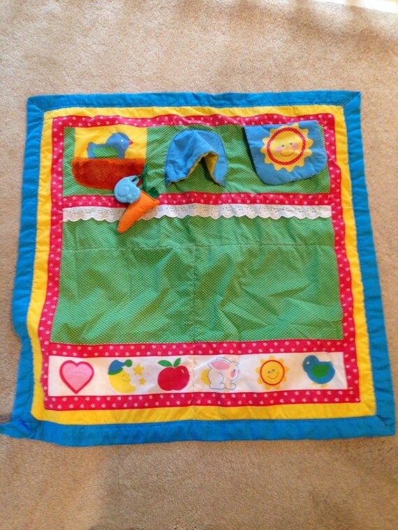 Bright baby play fold up blanket by Playskool with activities