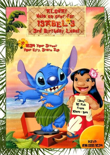 Lilo And Stitch Invitations 2