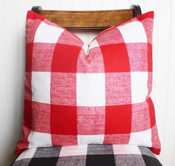 Black and White Buffalo Check Pillow by MariaClaireInteriors