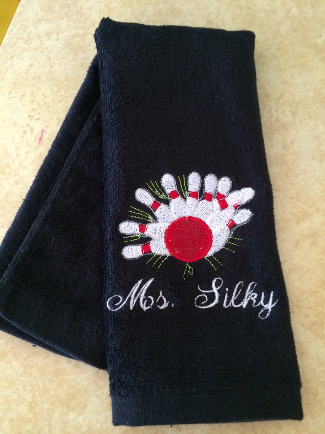 Personalized Bowling towels by LindaKaysCreations on Etsy