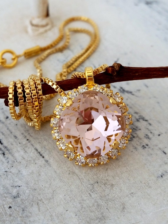 Blush necklace Bridal necklace Blush Bridesmaid