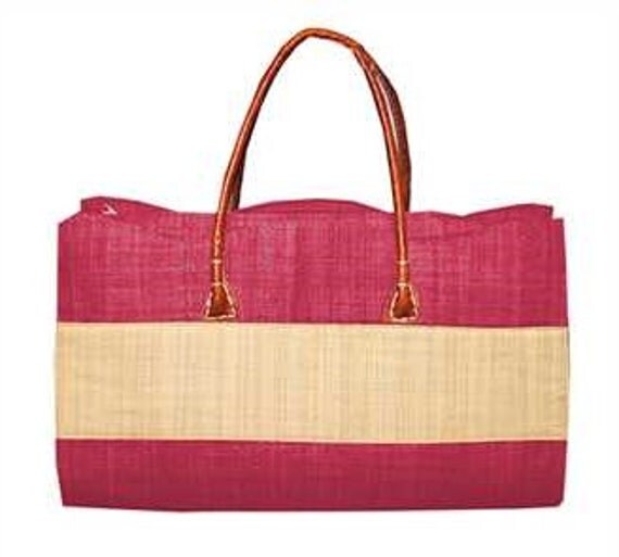 Straw Stripped Tote Bag  Personalized Straw Tote  Monogrammed Bag ...