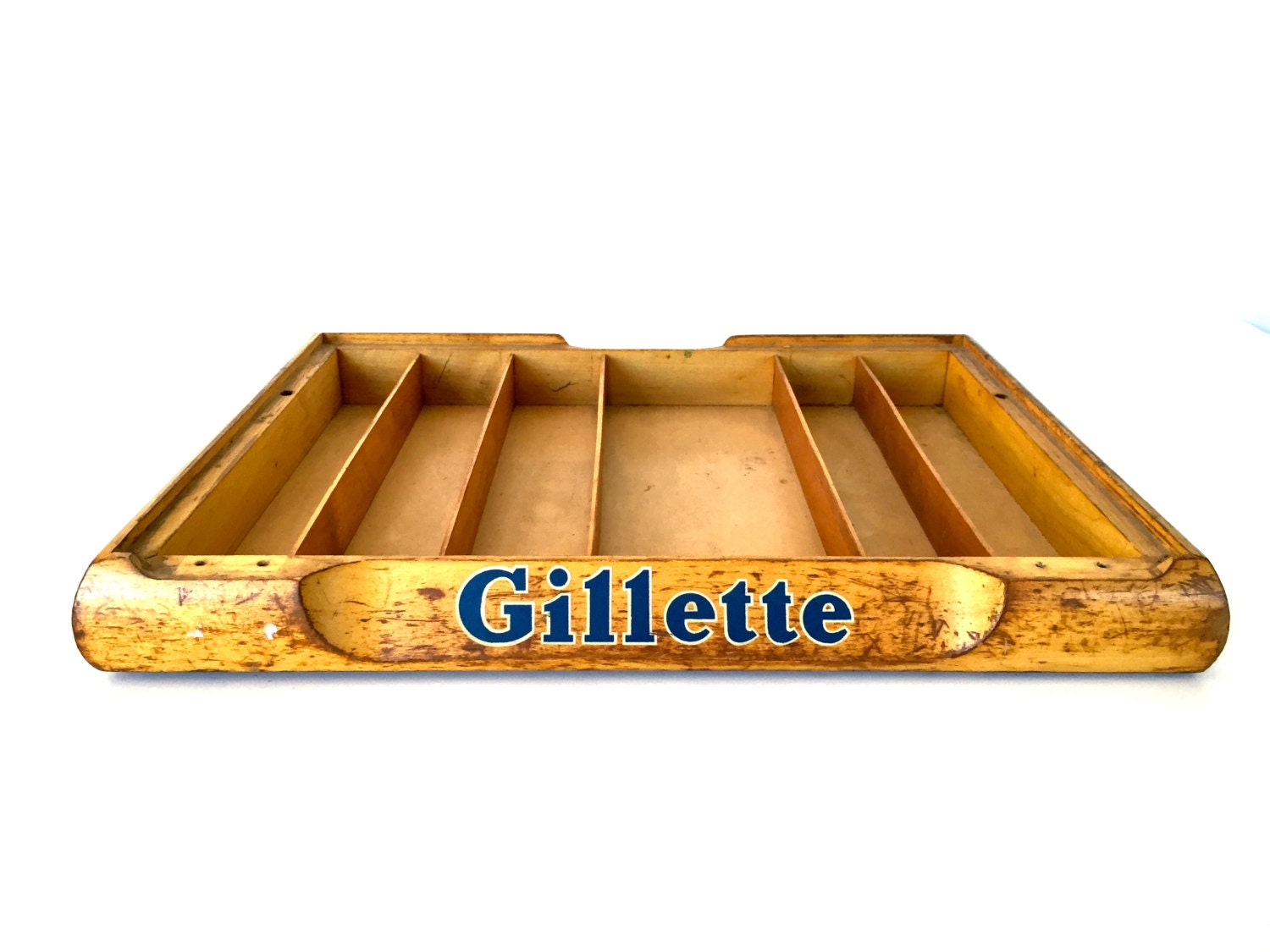 Vintage Gillette Razor Display Case by vintagewall on Etsy