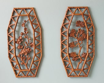 Syroco Decor, Homco Vintage Wall Art, Bamboo