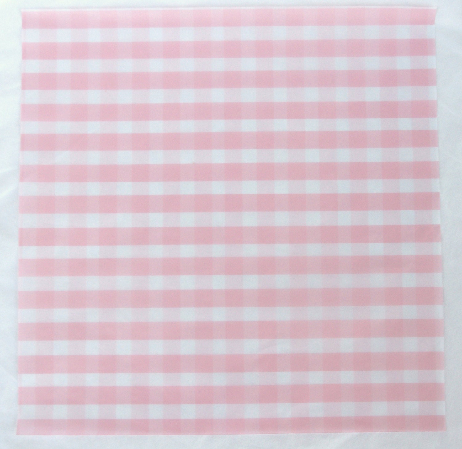 12 Pink Gingham WAX PAPER sheetsPink Lemonade party shop